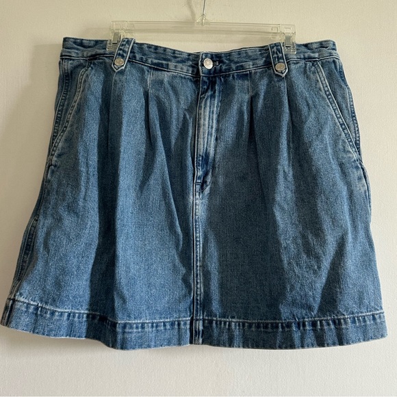 Madewell Denim Pleated Mini Skirt in Upton Wash Size 33 EUC - Picture 5 of 11